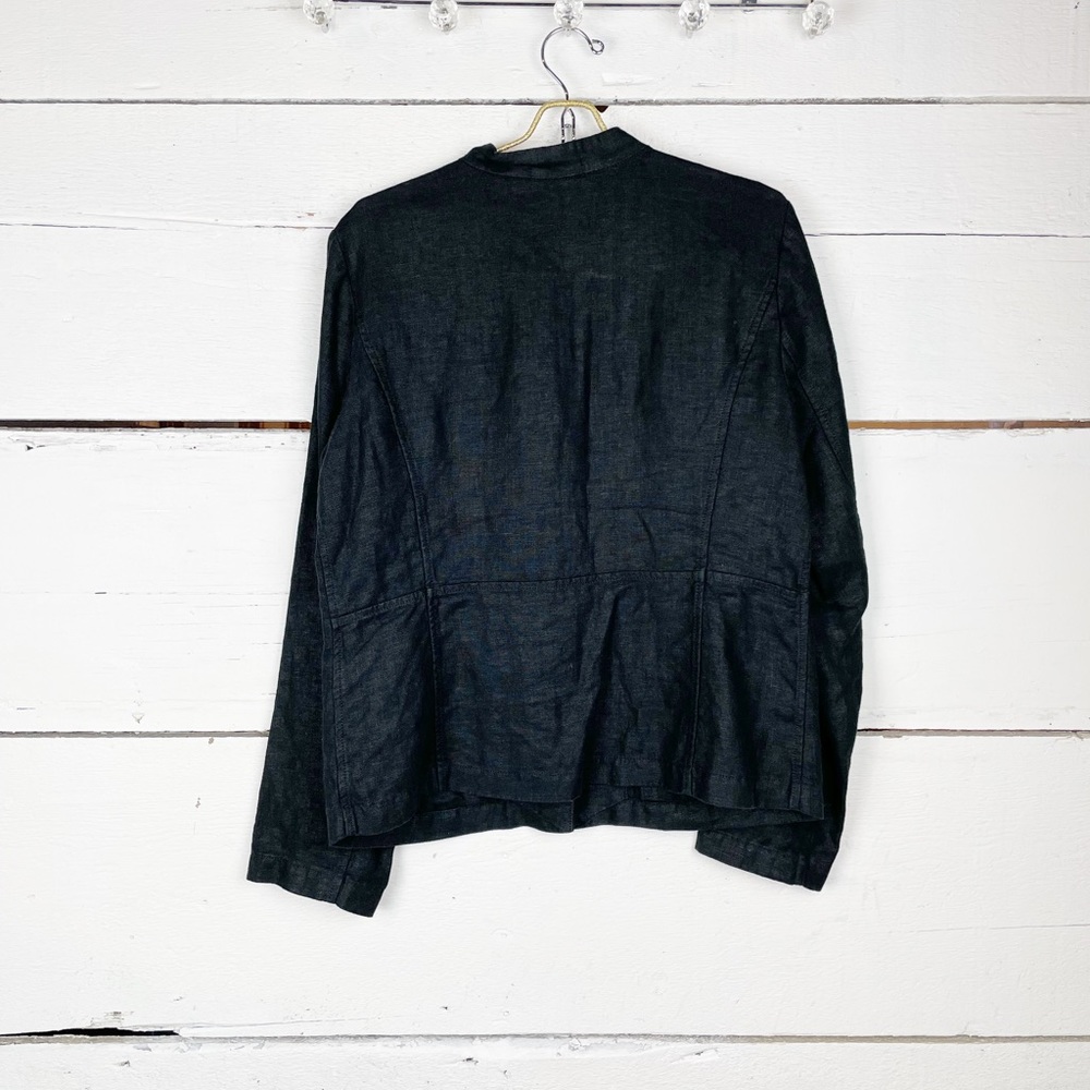 Eileen Fisher 100% Linen Jacket – Black (Size M) - Picture 7 of 7